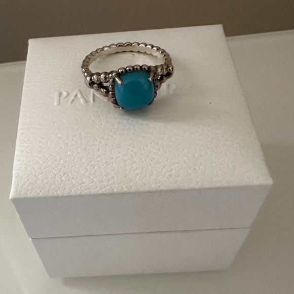 Pandora Blue Crystal sterling silver ring - Picture 3 of 6